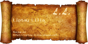 Liptay Lilla névjegykártya